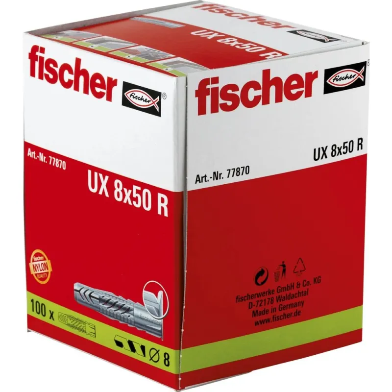 Dībelis Fischer, 50 mm x 8 mm, 100 gab.