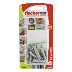 Tüübel Fischer, kruvi-, 5 mm x 30 mm, 10 tk
