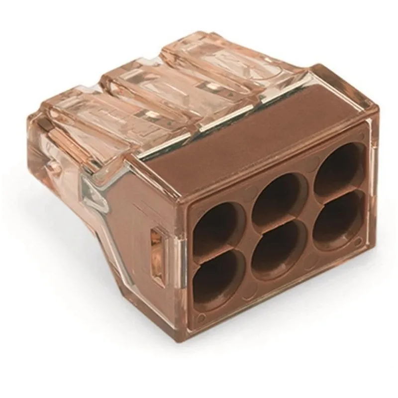 Vadu savienojums Wago 773-606-5, 6 x 1,5-4 mm², 32 A, brūna krās., 5 gab.