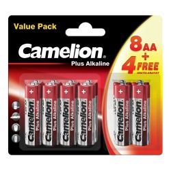 Baterijas camelion+ aa b12,8+4, alkaline