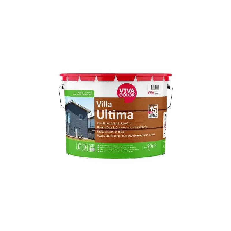 Fasāžu krāsa Vivacolor Villa Ultima, caurspīdīga, 9 l