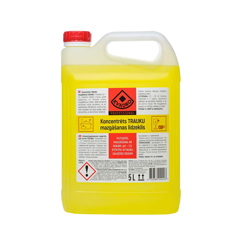 Trauku mazgāšanas līdzeklis Kvadro, 5 l