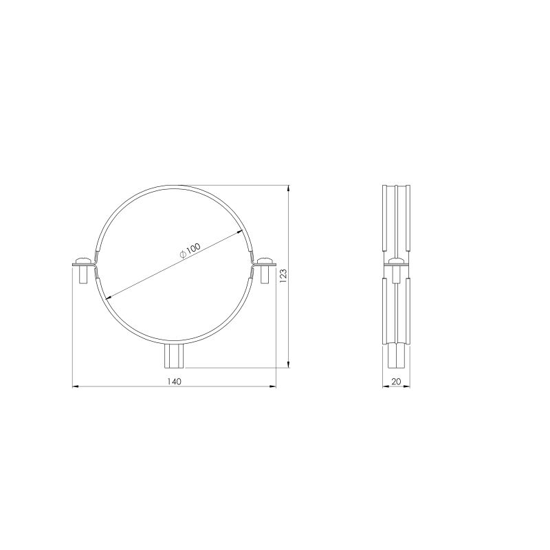Stiprinājums metāla sbou100 ar gumijām
