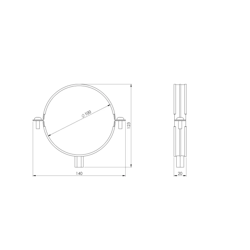 Kronšteins SBOU, metāls, DIA 10 cm