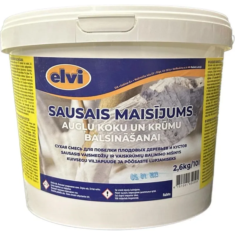 Maisījums koku balināšanai Elvi Sabine-E, 2.6 kg