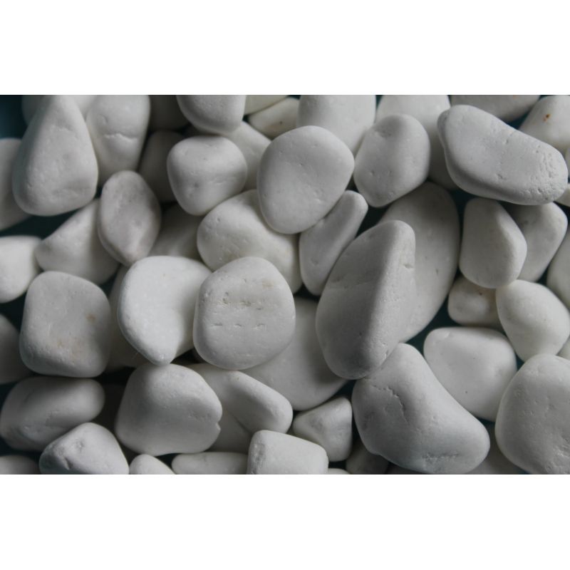 Dekoratīvie oļi 10-20mm 20kg balts