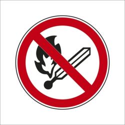 Zīme smēķ. un atklāta liesma aizl. d10