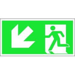 Norāde virziens uz leju pa kreisi 20x10