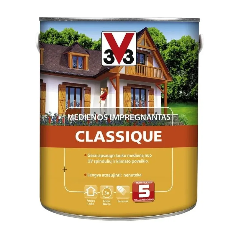 Koksnes impregnants V33 Classique, caurspīdīga krās., 0.75 l