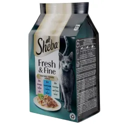 Šlapias kačių maistas Sheba Mini Pouch, žuvis, 0.05 kg, 6 vnt.