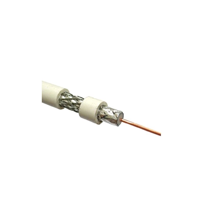 Kabelis tv rg-6 1.02 cu 64al balts ,15,