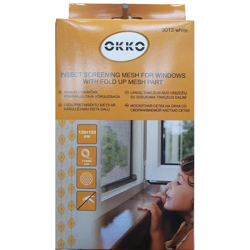 Moskītu tīkls Okko 3013, balta krās., 130 cm x 150 cm