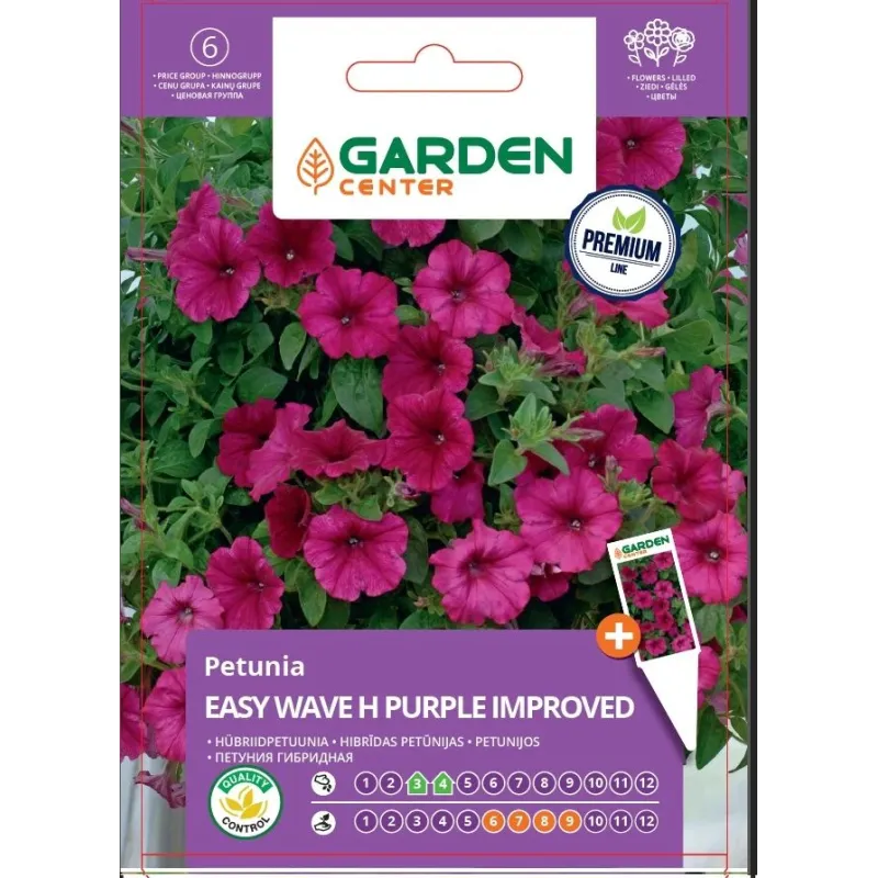 Sēklas Garden Center petūnijas WAVE H PURPLE, 7 g