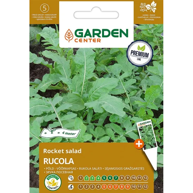 Sēklas Garden Center rukola, 10 g, 4 m