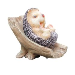 Dekorācija ezis zvilnī 19.7x12x17.6cm