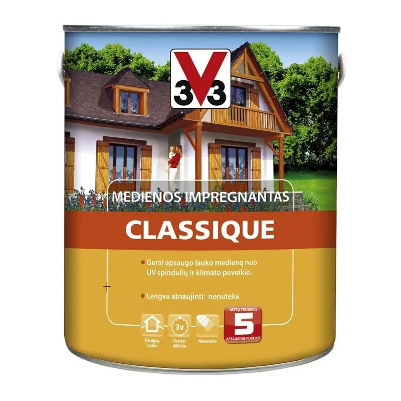 Koksnes impregnants V33 Classique, ozola krās., 2.5 l