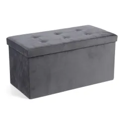 Pufas Domoletti, pilka sp., 38 cm x 38 cm x 76 cm