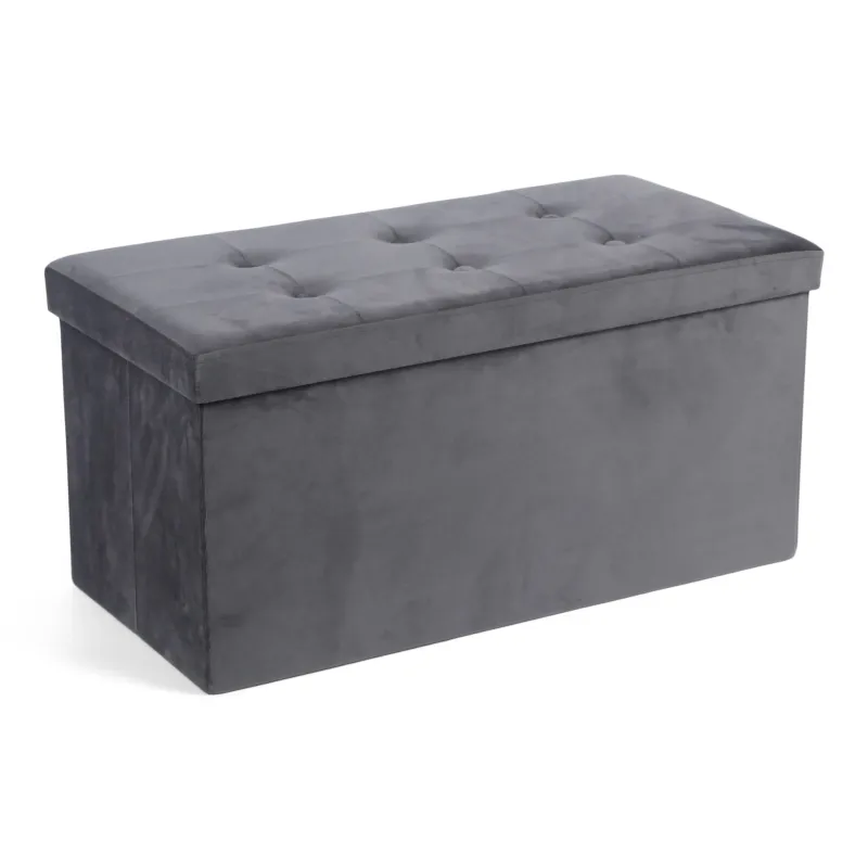 Pufas Domoletti, pilka sp., 38 cm x 38 cm x 76 cm