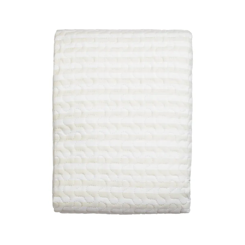 Gultas pārklājs Domoletti STRIPES, krēmkrāsa-bēša, 220 cm x 220 cm