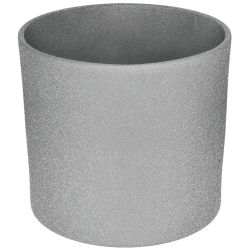 Ker. puķu pods walec structur d19 pelēks