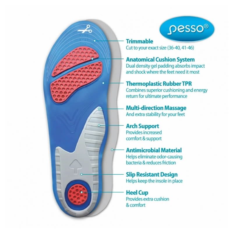 Iekšzoles gel comfort 36-40 pesso