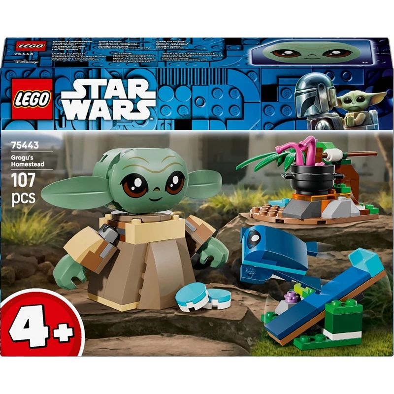 Konstruktors LEGO Star Wars Grogu viensēta, rotaļu būv. komplekts 75443, 107 gab.