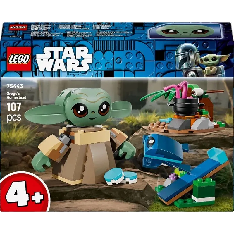 Konstruktors LEGO Star Wars Grogu viensēta, rotaļu būv. komplekts 75443, 107 gab.