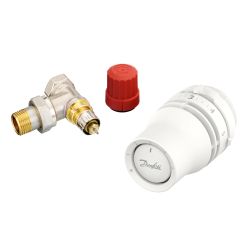 Termostatiskā galva un vārsts leņķis 1-2