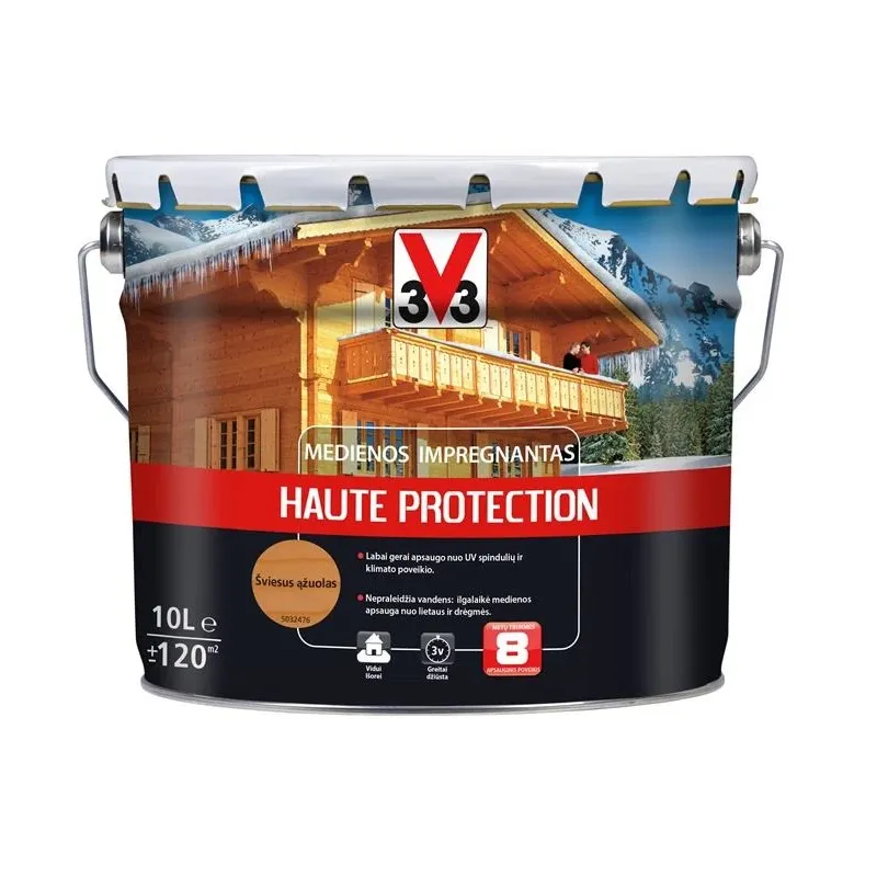 Medienos impregnantas V33 Haute Protection, gelsva sp.-šviesus ąžuolas sp., 10 l