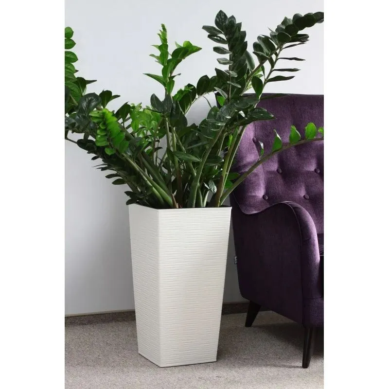 Puķu pods Lamela 591-05, plastmasa, balta krās.