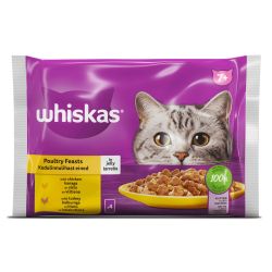 Konservi kaķiem whiskas putns 7+ 4x85g