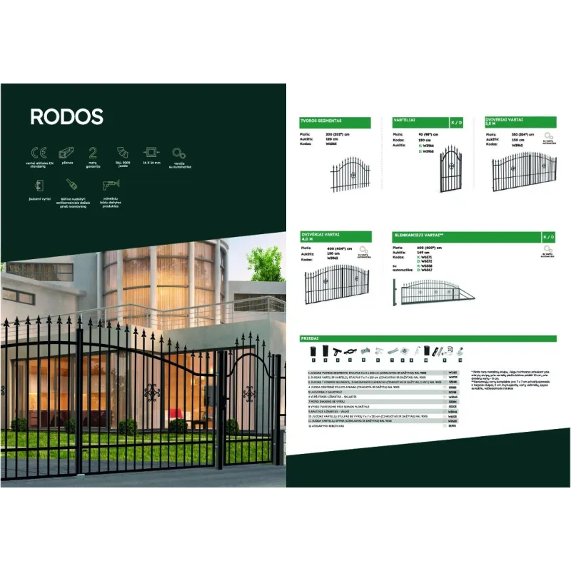 Paneļa žogs Polargos Rodos 2, 200 cm x 120 cm