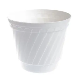 Gėlių vazonas Uniplastex Barok UDB26, plastikinis, balta sp.