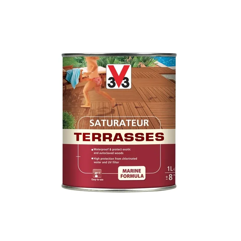 Eļļa grīdai V33 Terrases, caurspīdīga krās., 1 l