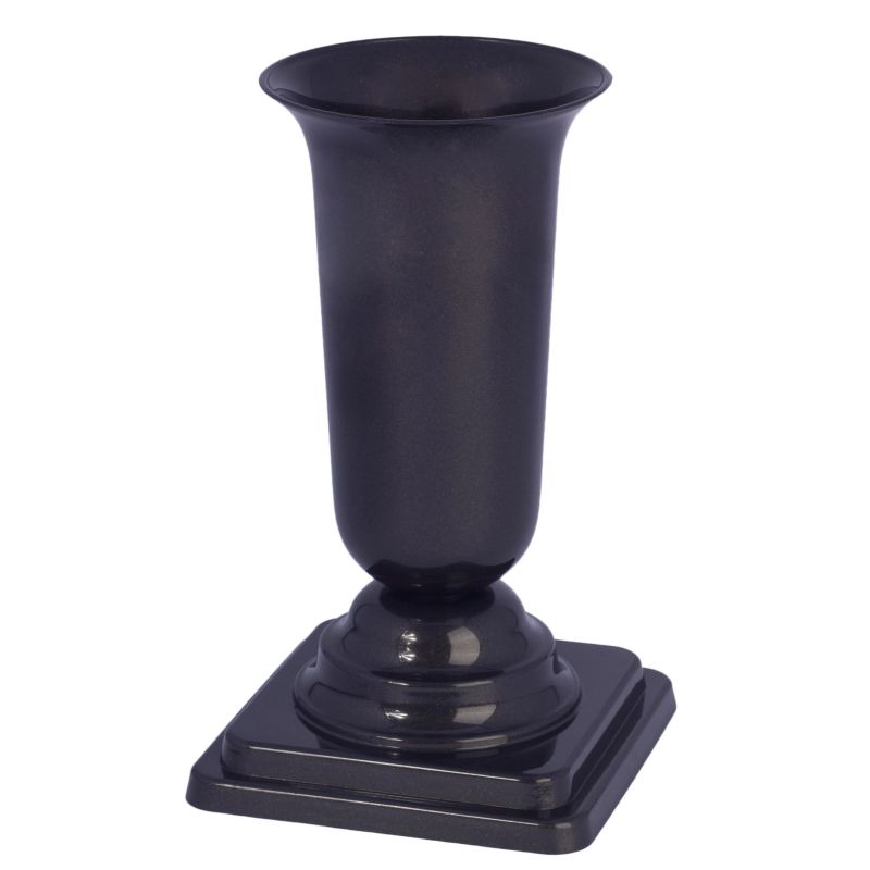Vāze uz kājas d13 tumši pelēka