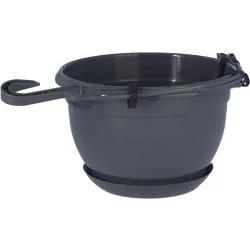 Висячий цветочный горшок Form Plastic Malta 2504, пластик, серый цв.