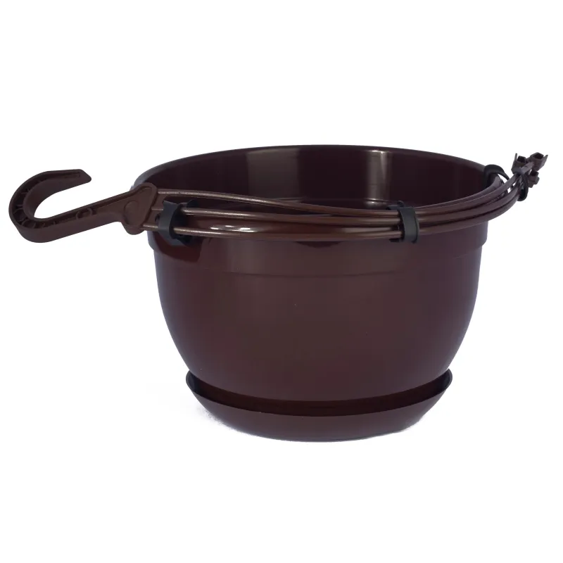 Karināmais puķu pods Form Plastic Malta 2502, plastmasa, brūna krās.