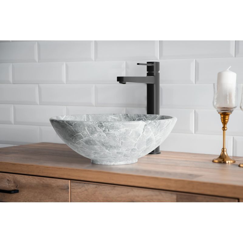 Izlietne uzliekama dokos 39.5cm pelēka