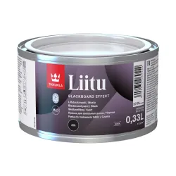 Speciāla krāsa, sienas-durvis-mēbeles Tikkurila, melna