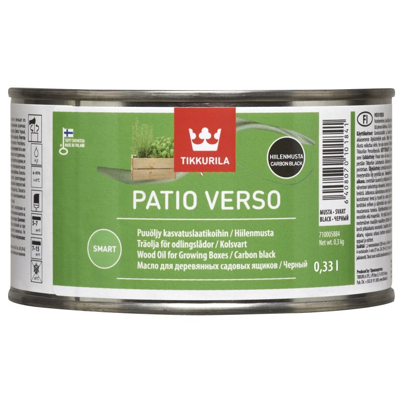 Eļļa koka kastēm patio verso black 0.33l