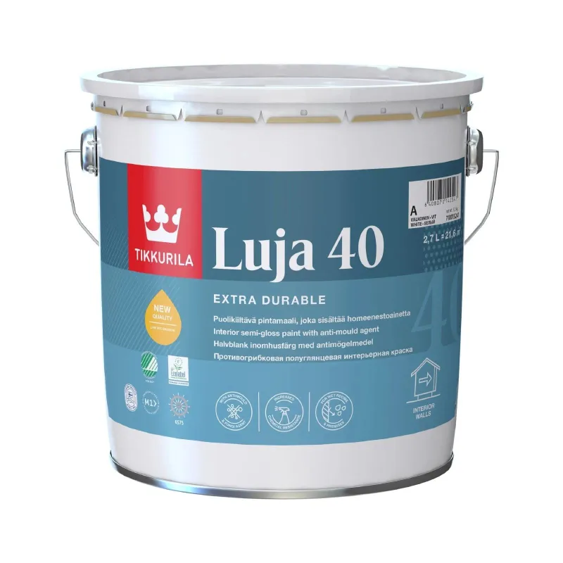 Krāsa sienām luja 40 2,7l a-balta