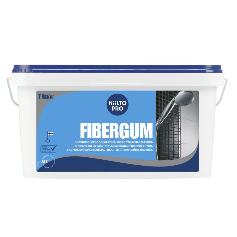 Hidroizolācija mitrām telpām Kiilto Fibergum, 7 kg