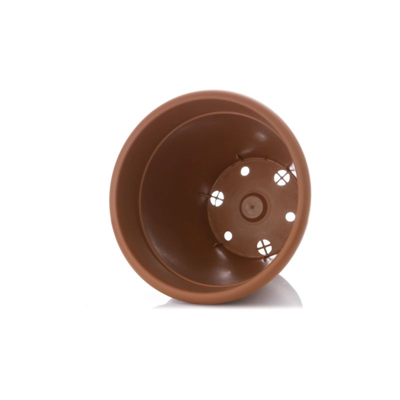 Pods puķu plastm. compana 22cm brūns