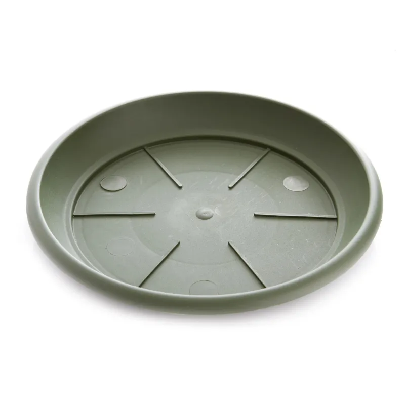 Puķu poda šķīvis Plasticotto Siena, zaļa krās., 20 cm