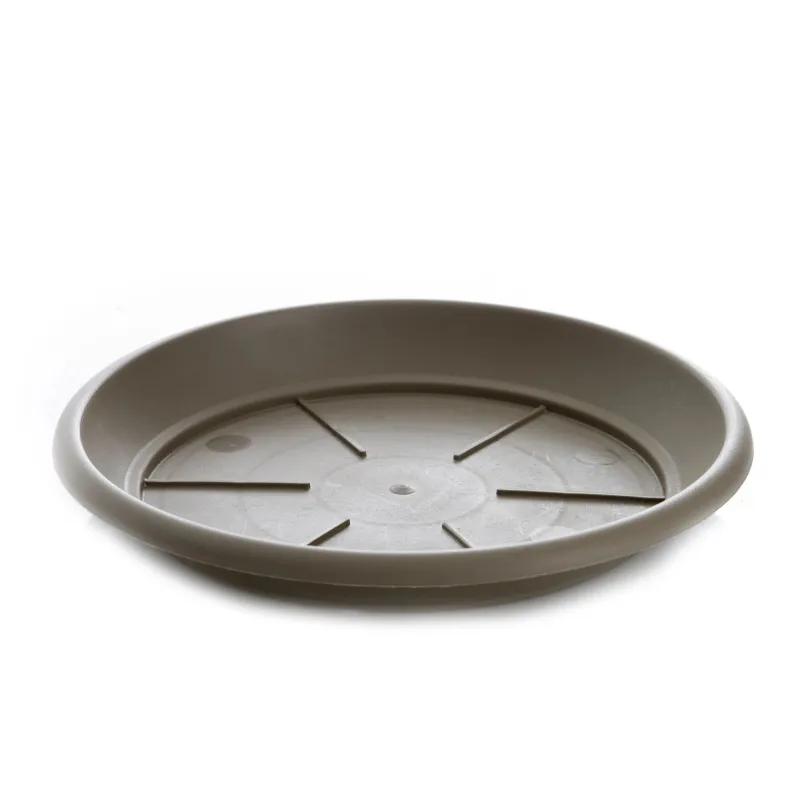 Puķu poda šķīvis Plasticotto, pelēka krās., 23 cm