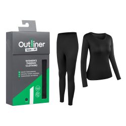 Termo apģērbs siev.merino vilna m melns