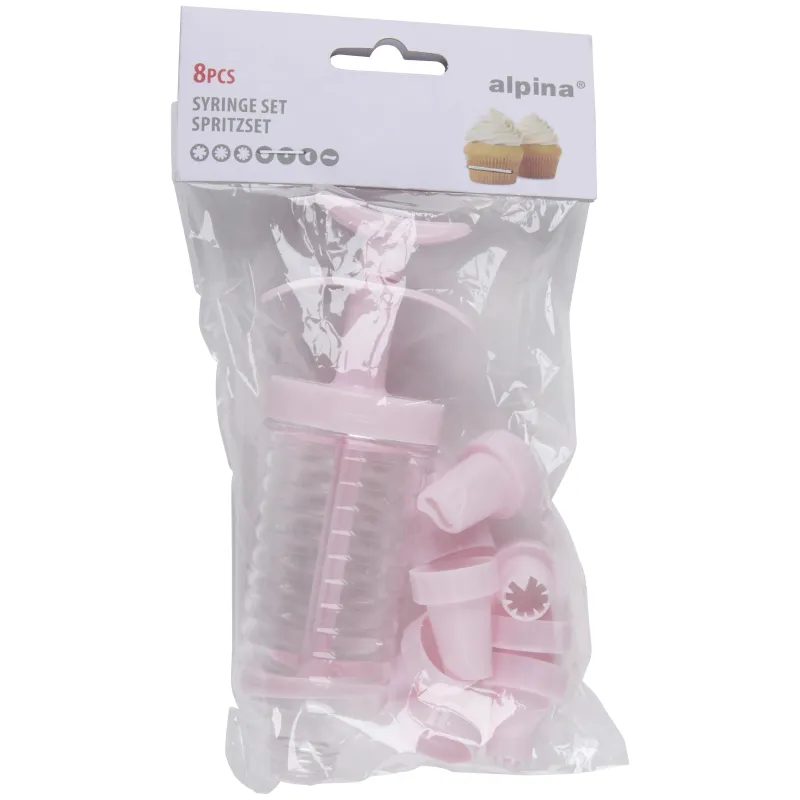 Konditorejas šļirce Alpina, 8 gab.