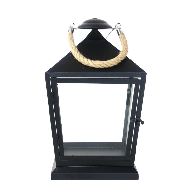 Laterna lantern black with rope s wl76