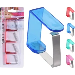 Зажимы для скатерти, разные цвета, 4 шт.