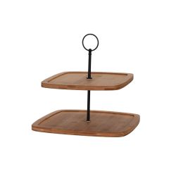 Divstāvu bambusa paplāte 25cm